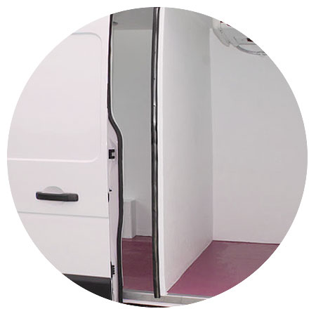 refrigerated partition panel van cabin